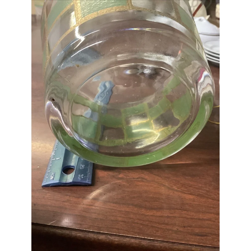 Culver 22K Gold Green Ice Bucket 4.75” MCM Vintage